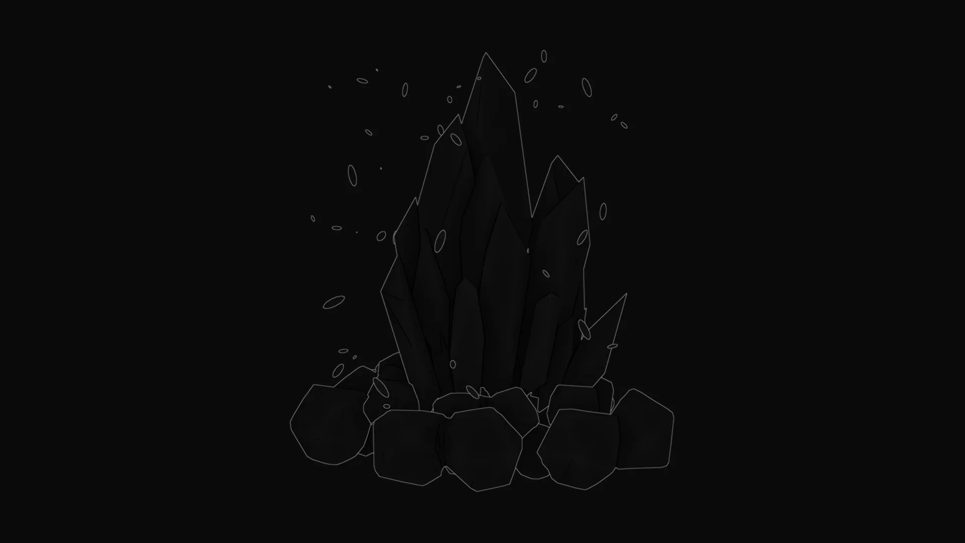 Crystallet Bonfire Black