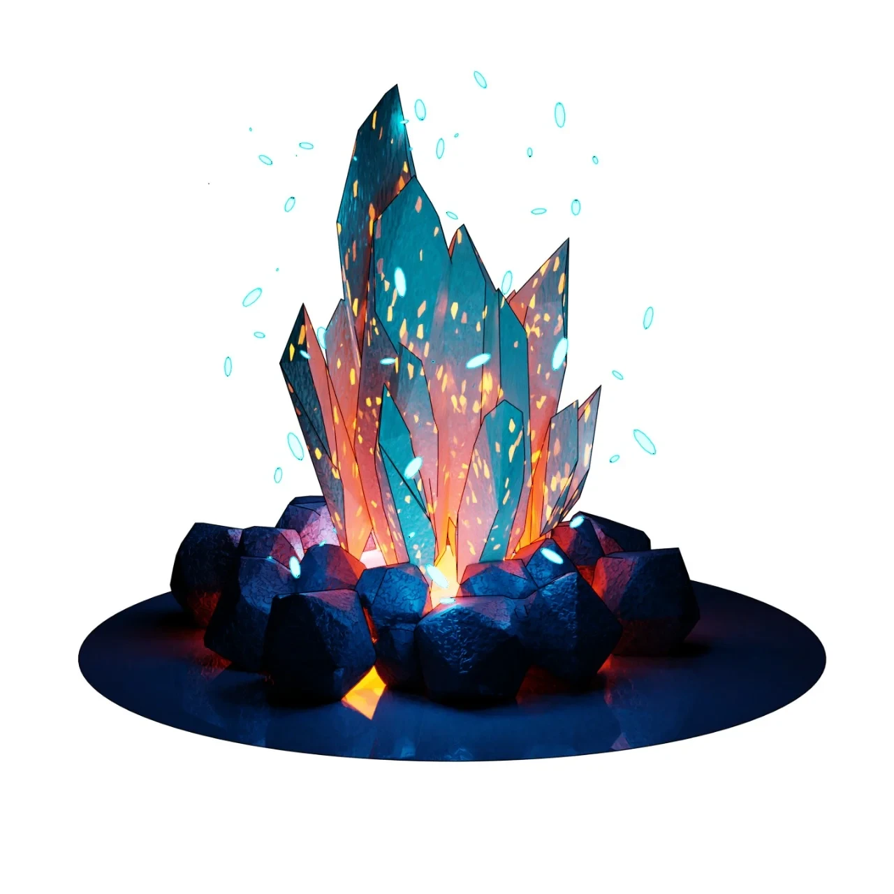 Crystallet Bonfire Colorful