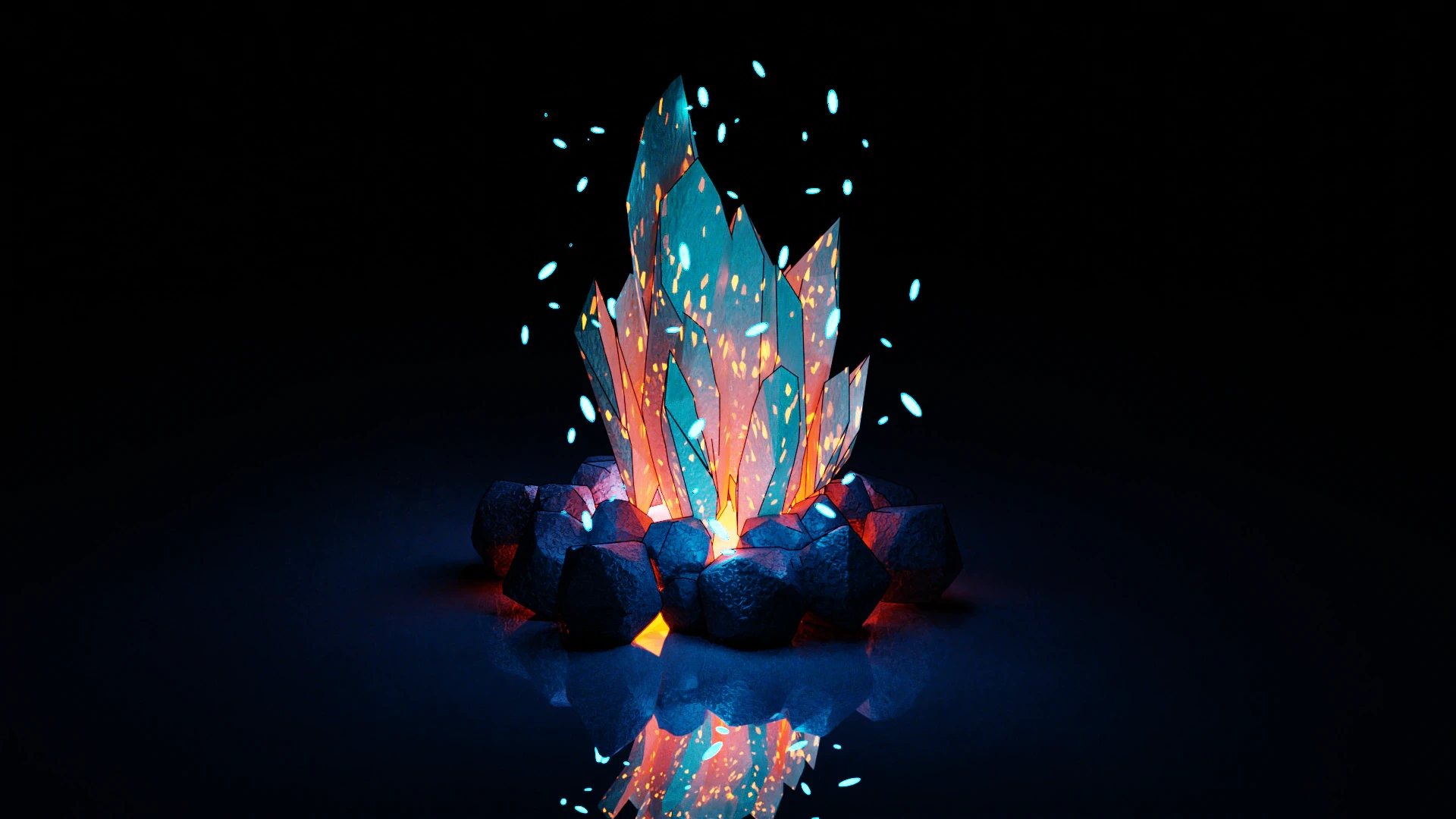 Crystallet Bonfire Wallpaper