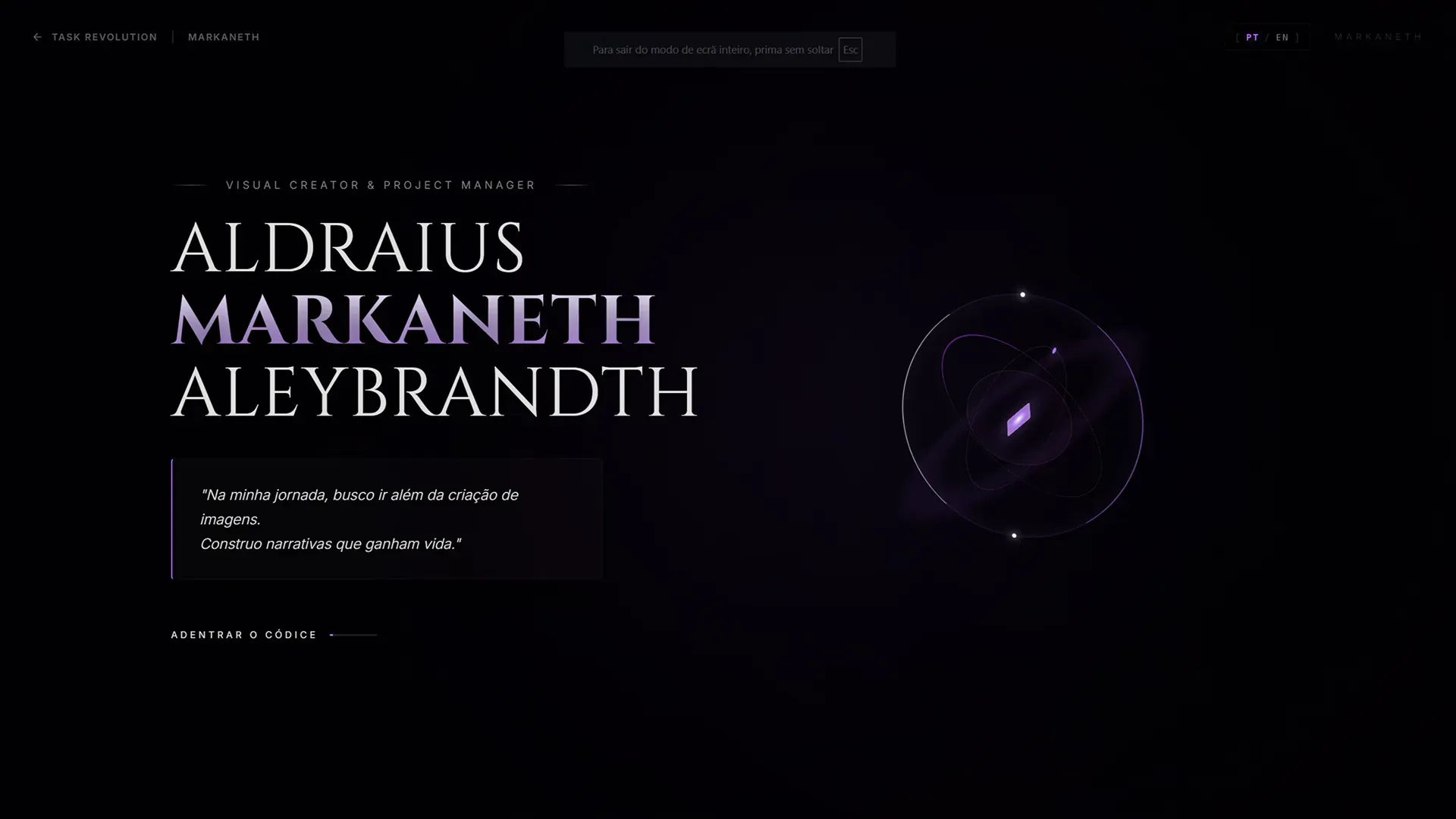 Preview do site Markaneth