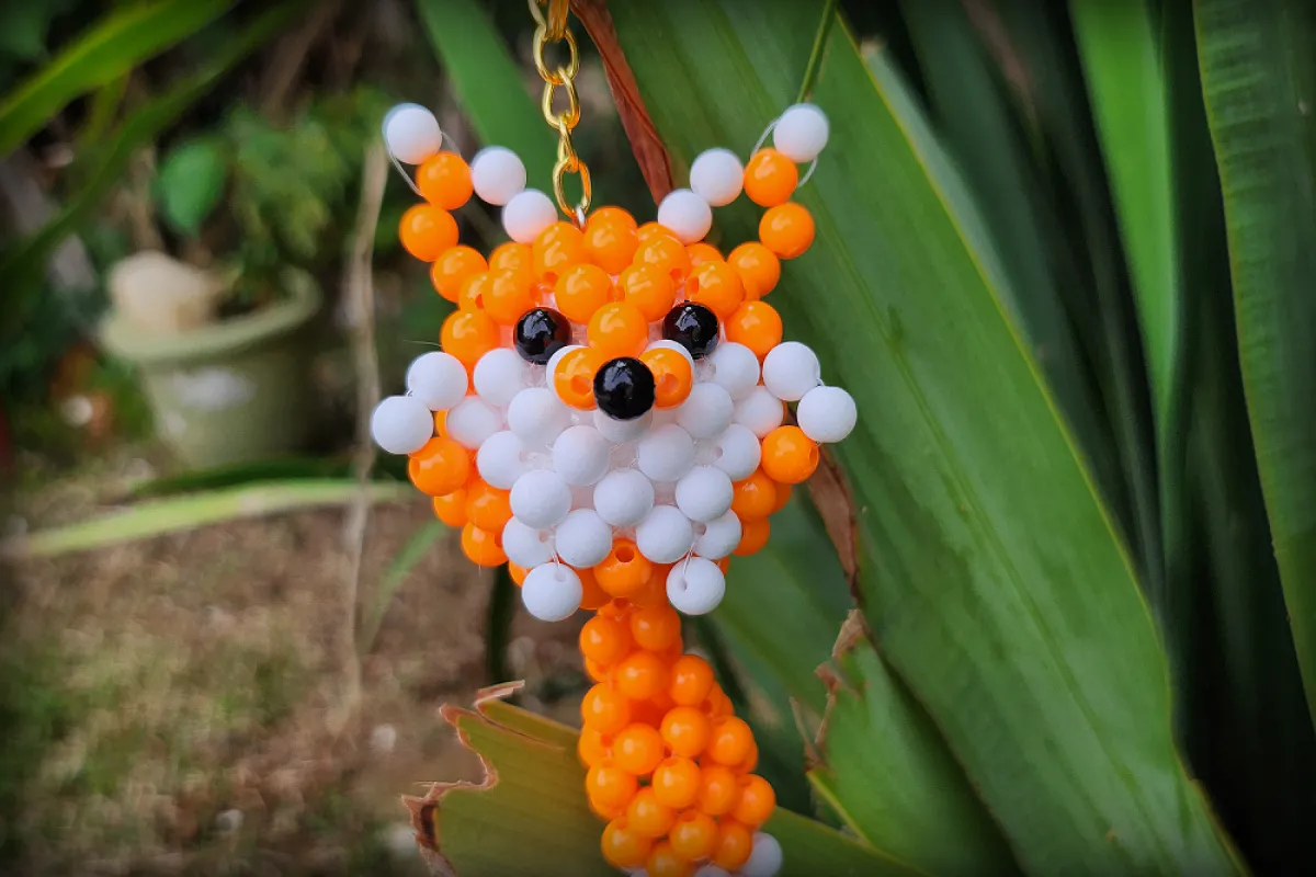 Chaveiro de Miçanga Raposinha Luma